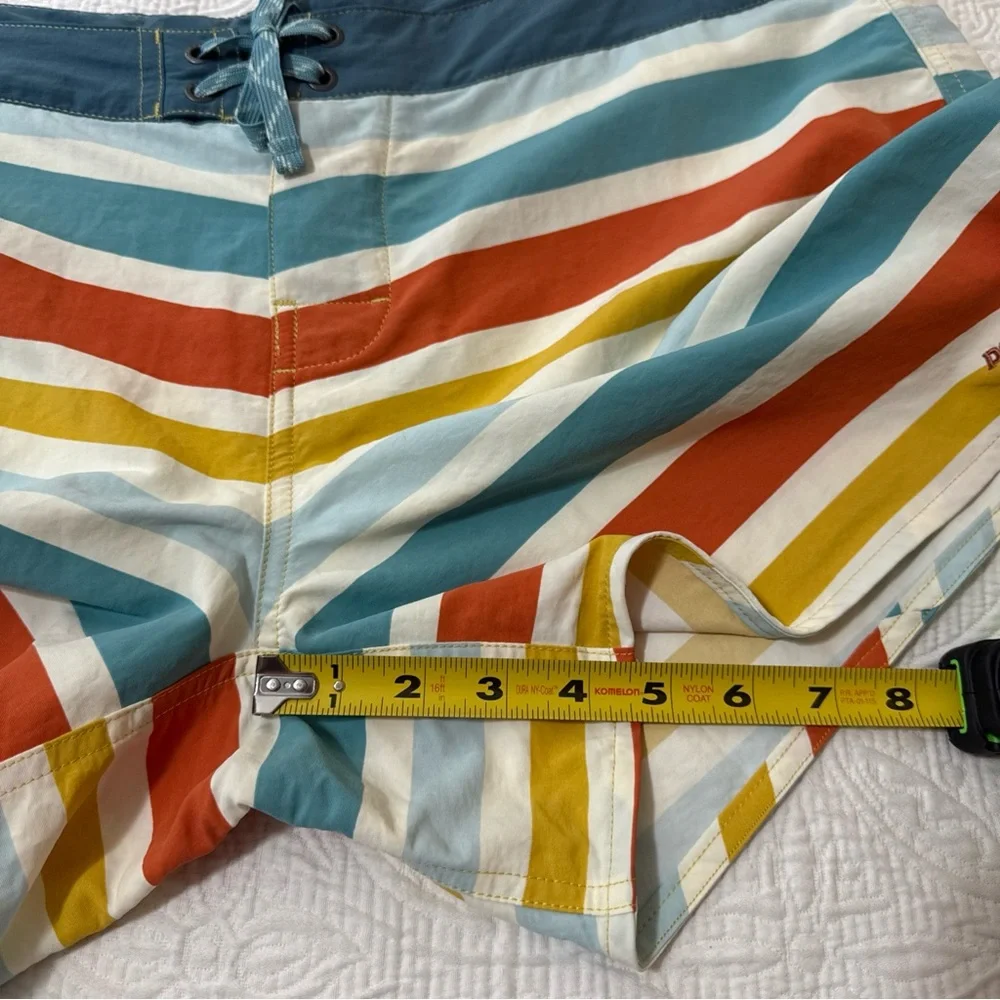Patagonia Women’s Retro Striped Board Shorts Beach Summer Surf Swim Casual Sz 18